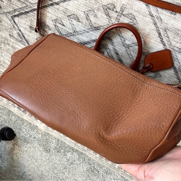 Vtg Dooney & Bourke Juliette Satchel Shoulder Bag All Weather + Vachetta Brown - Picture 13 of 13